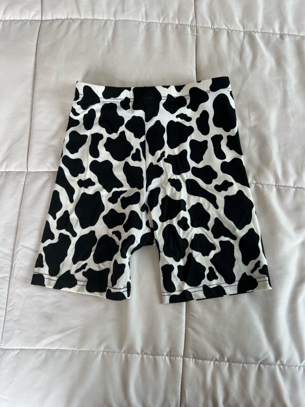 Cow Print Biker Shorts